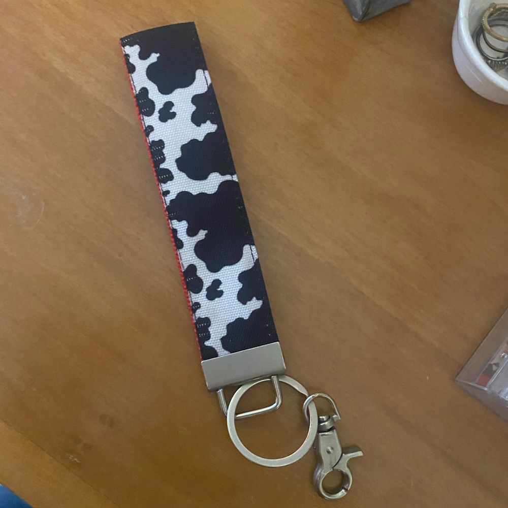 Cowprint keychain